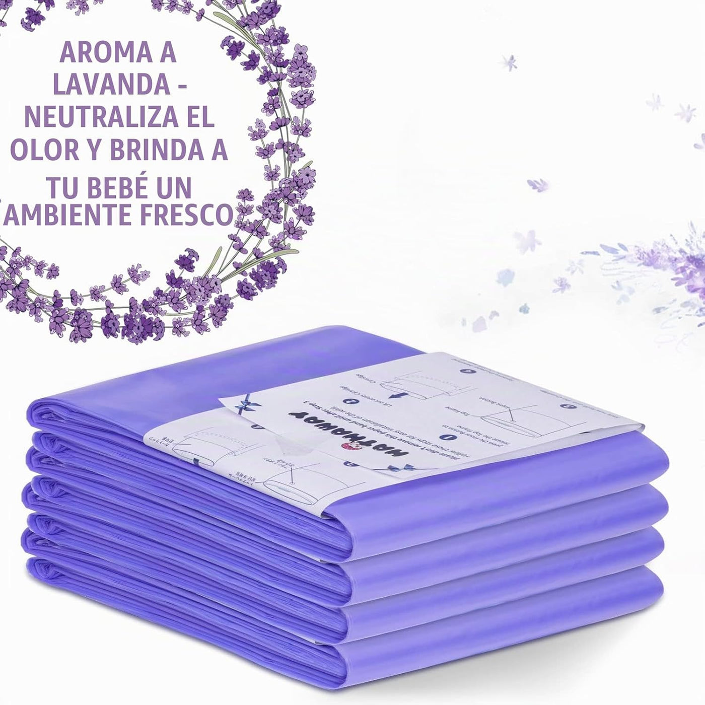 Recambios de cubo de pañales con una longitud aumentada del 30 %, c...