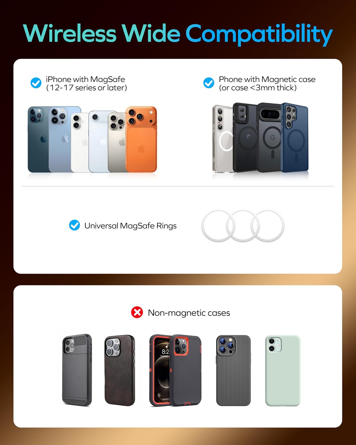 MOMAX Q.MAG Cargador portátil inalámbrico de 10000 mAh, batería mag...
