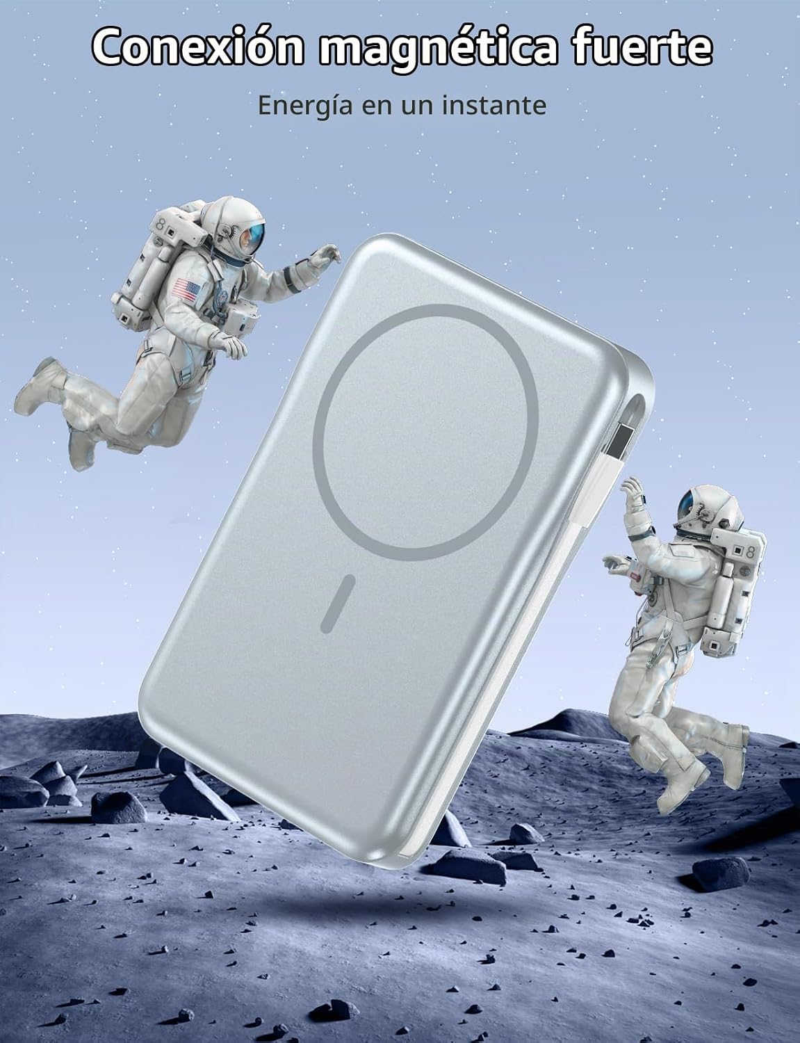 Aobbow Cargador portátil magnético, paquete de batería MagSafe de 1...