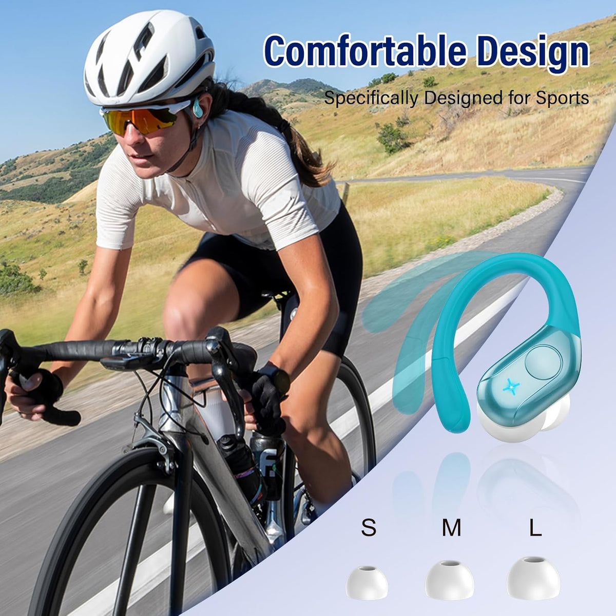 Auriculares Bluetooth 5.4 Auriculares Estéreo 75H Deportes Inalámbr...