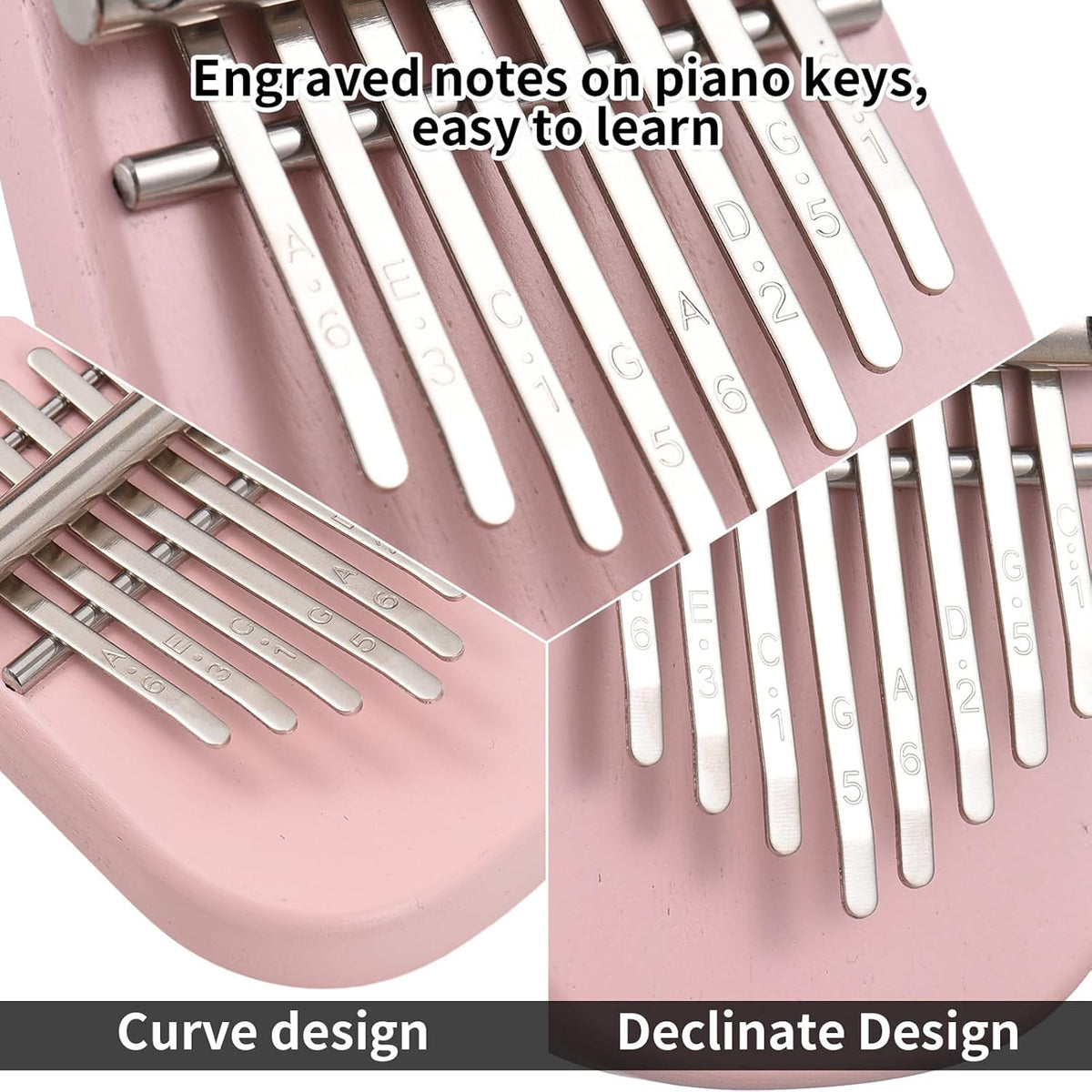 LiebeWH Kalimba - Piano de pulgar de 8 teclas, instrumento portátil...