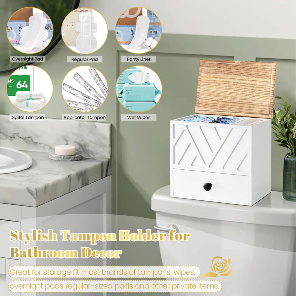 Soporte para tampones para decoración de baño, organizador de produ...