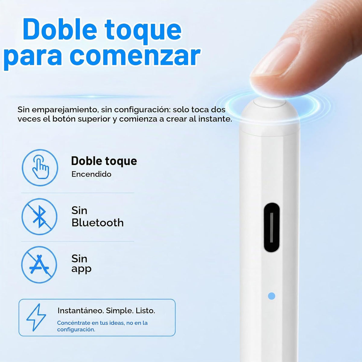 BLEBLE Stylus Pen para iPad 2018-2026, Lápiz de iPad de Apple de Ca...