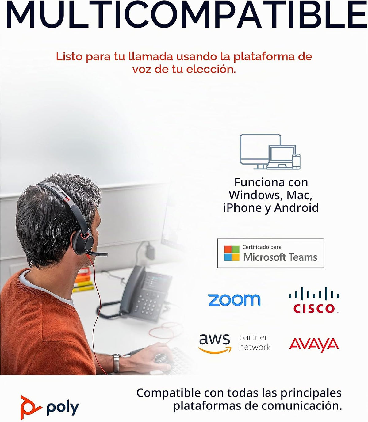 Poly Blackwire 5220 USB-A - Auriculares con cable (Plantronics) \u2...