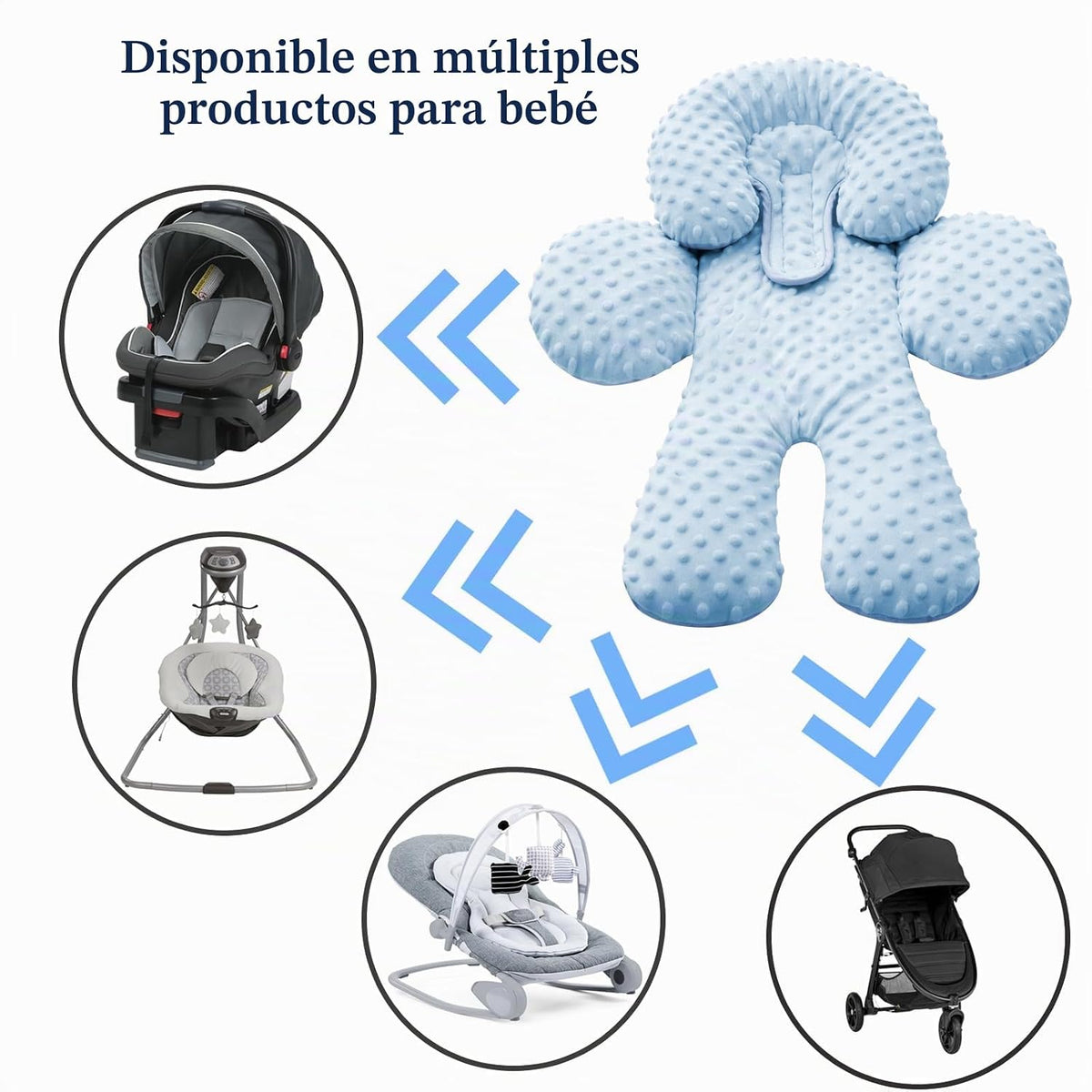 Pro Goleem Inserto de asiento de automóvil infantil, soporte para e...