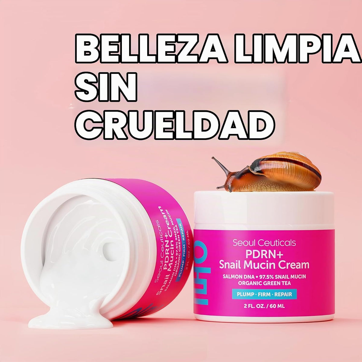 Crema hidratante facial con mucina de caracol y ADN de salmón PDRN...