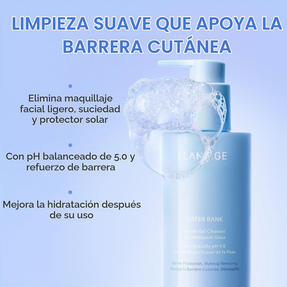 LANEIGE Crema Hidratante Water Bank Azul con Ácido Hialurónico: Cre...