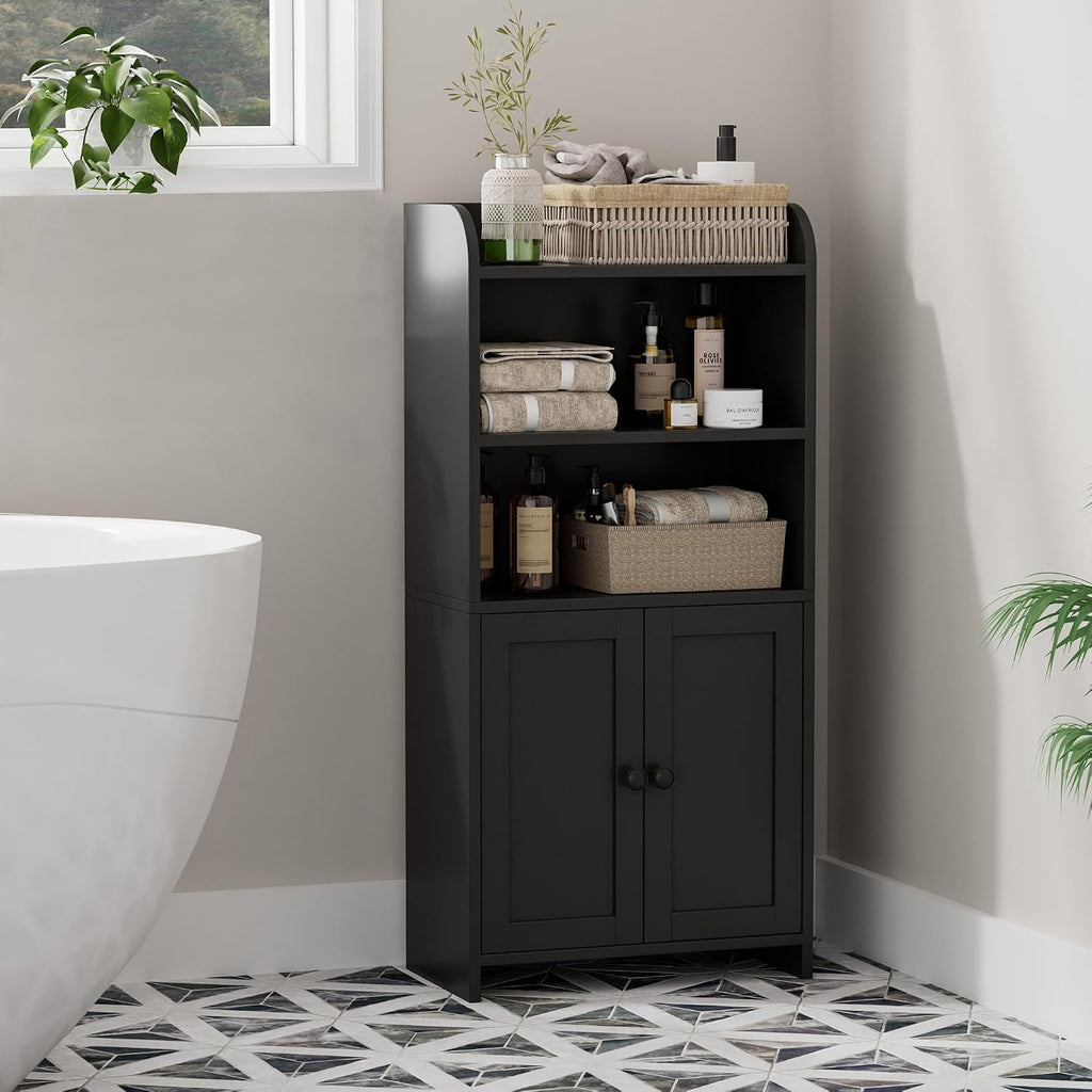 Homhedy Armario de almacenamiento pequeño para baño, almacenamiento...