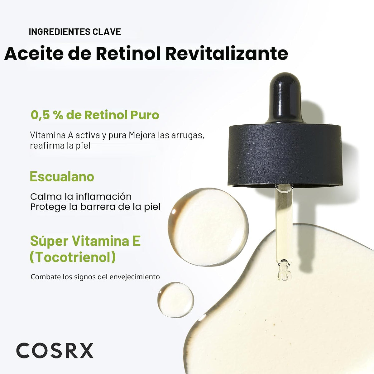 COSRX Aceite de retinol 0.5, suero antienvejecimiento, líneas finas...