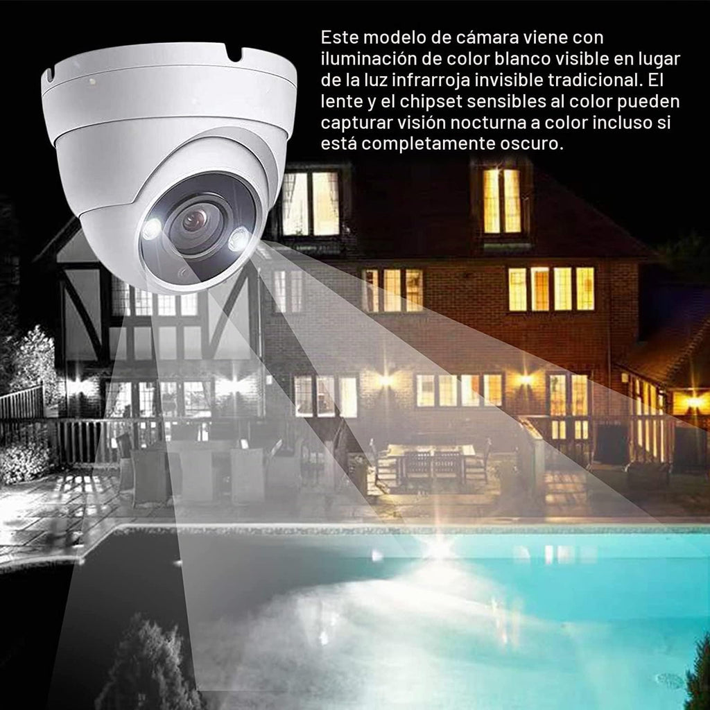 Real HD - Cámara de seguridad domo TVI CCTV de visión nocturna a to...