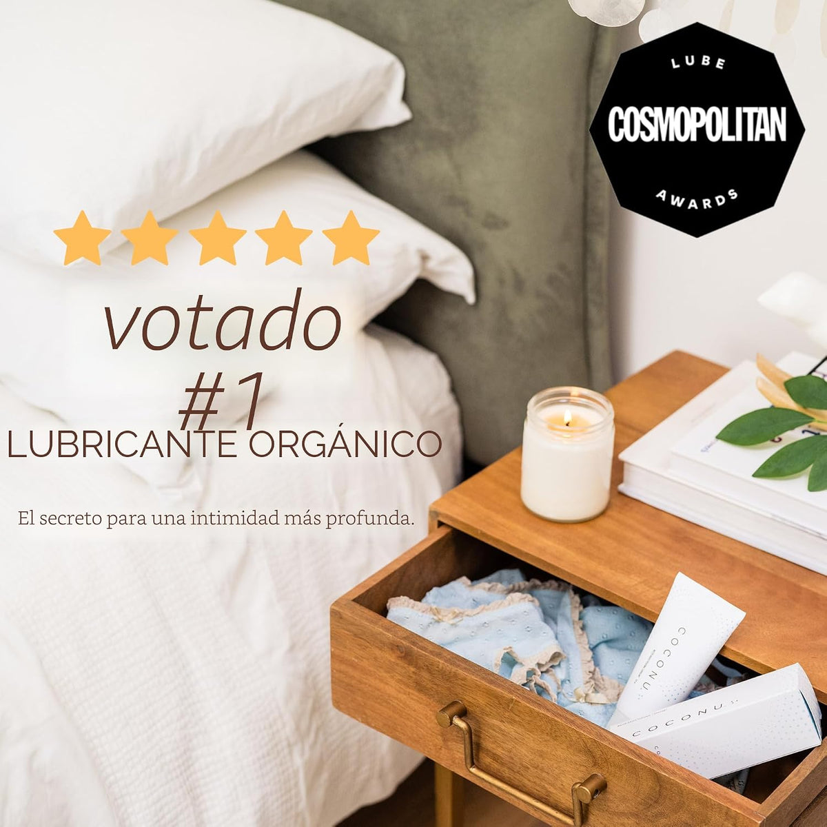 Coconu Lubricante orgánico a base de agua para mujeres y hombres, p...