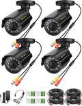 Anlapus Paquete de 4 cámaras de seguridad 1080P para sistema DVR de...