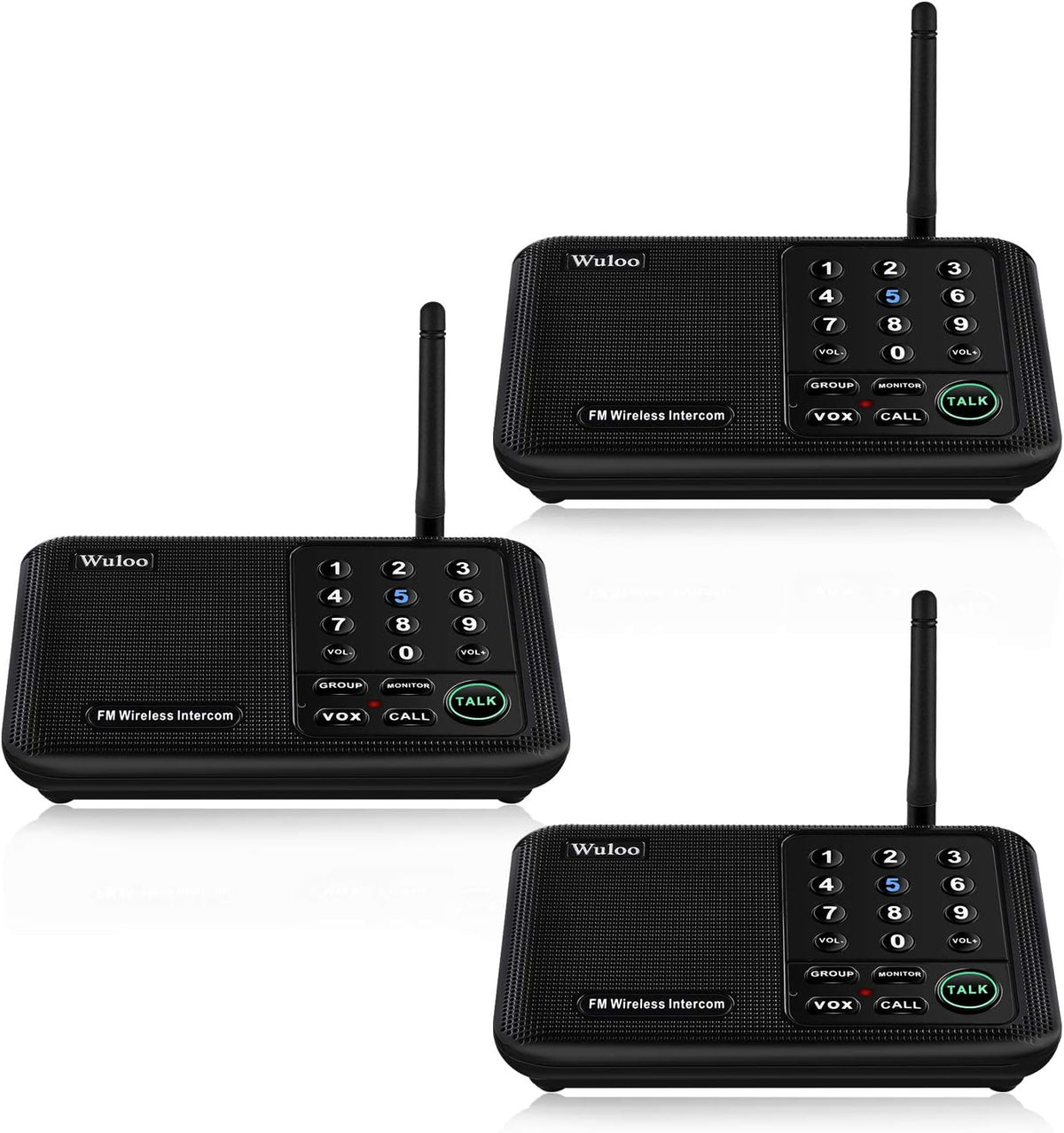 Wuloo Intercomunicadores inalámbricos para el hogar, rango de 5280...