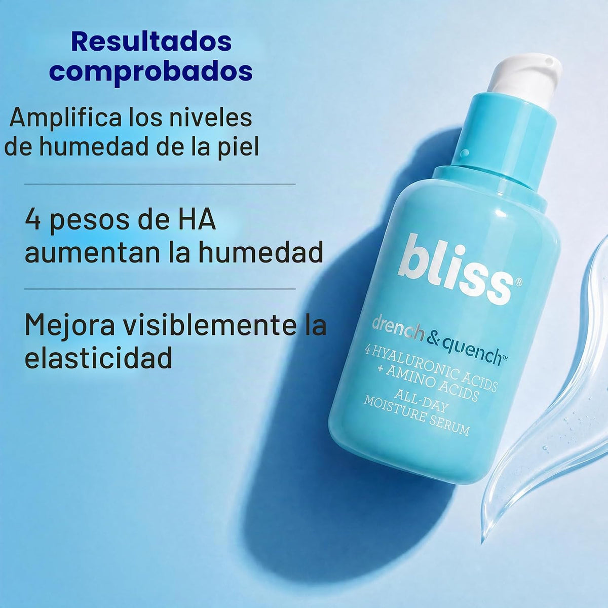 Bliss Suero facial Drench &amp; Quench con ácido hialurónico \u2013...