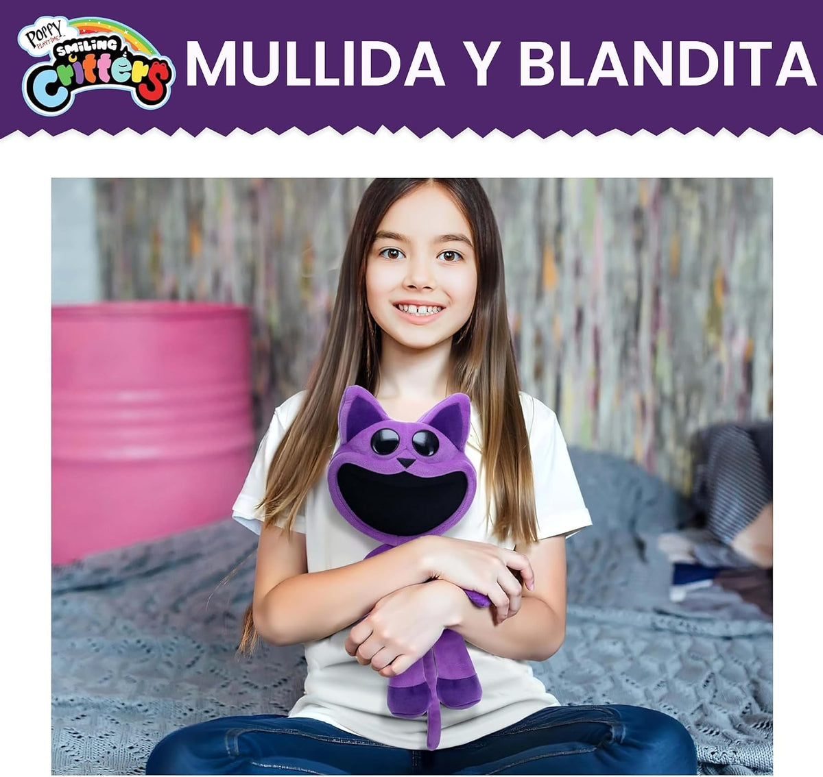 Poppy Playtime - Peluche de lujo de Smiling Critters [licencia ofic...