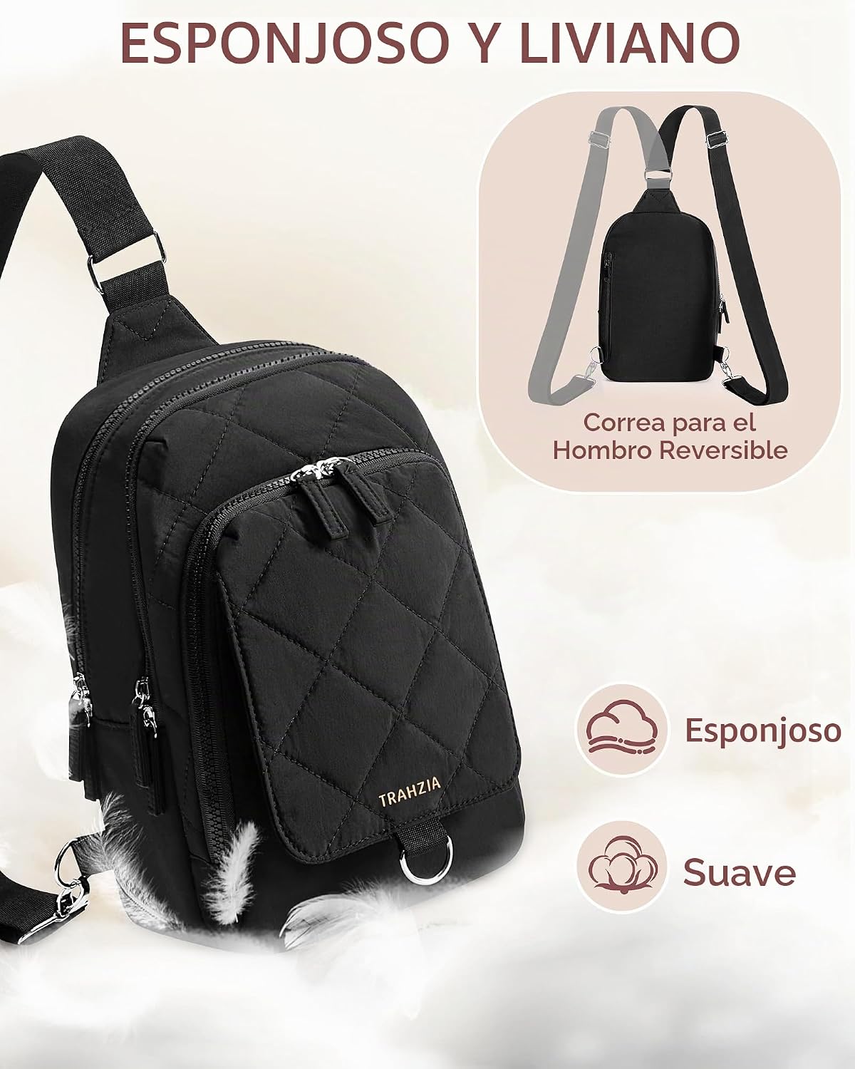 Trahzia Mini bolsa de pañales con cambiador portátil, pequeña bolsa...