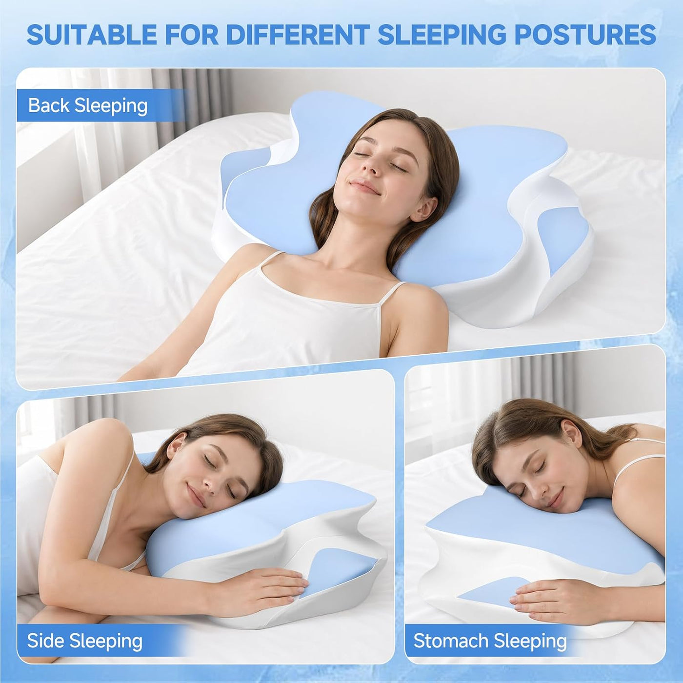 Almohada de espuma viscoelástica refrescante 2026 con funda de seda...