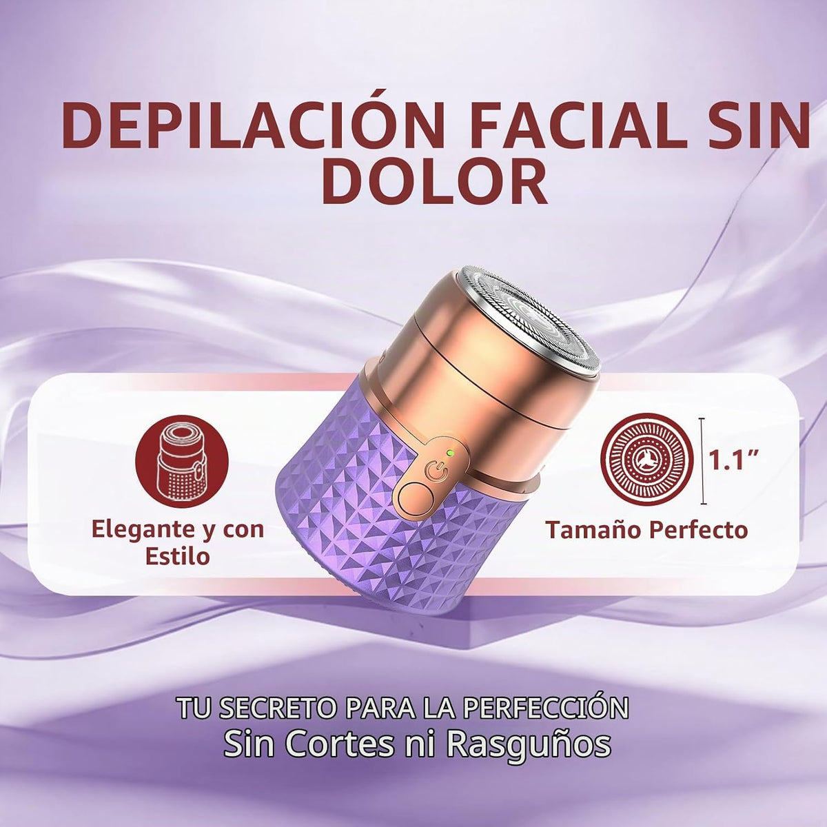 Beclerpur Afeitadora de Viaje para Mujer, Depiladora Recargable USB...