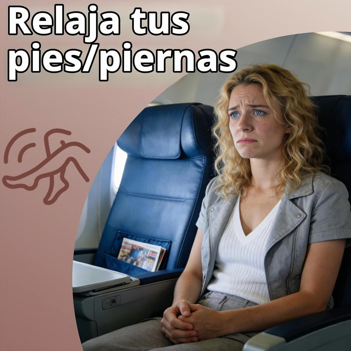 Hamaca para pies de avión, reposapiés sin colapso para viajes en av...