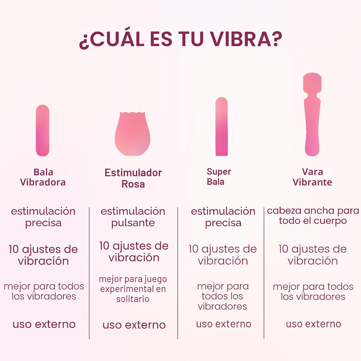 plusOne Bala vibratoria impermeable y recargable, rosa oscuro | Mas...
