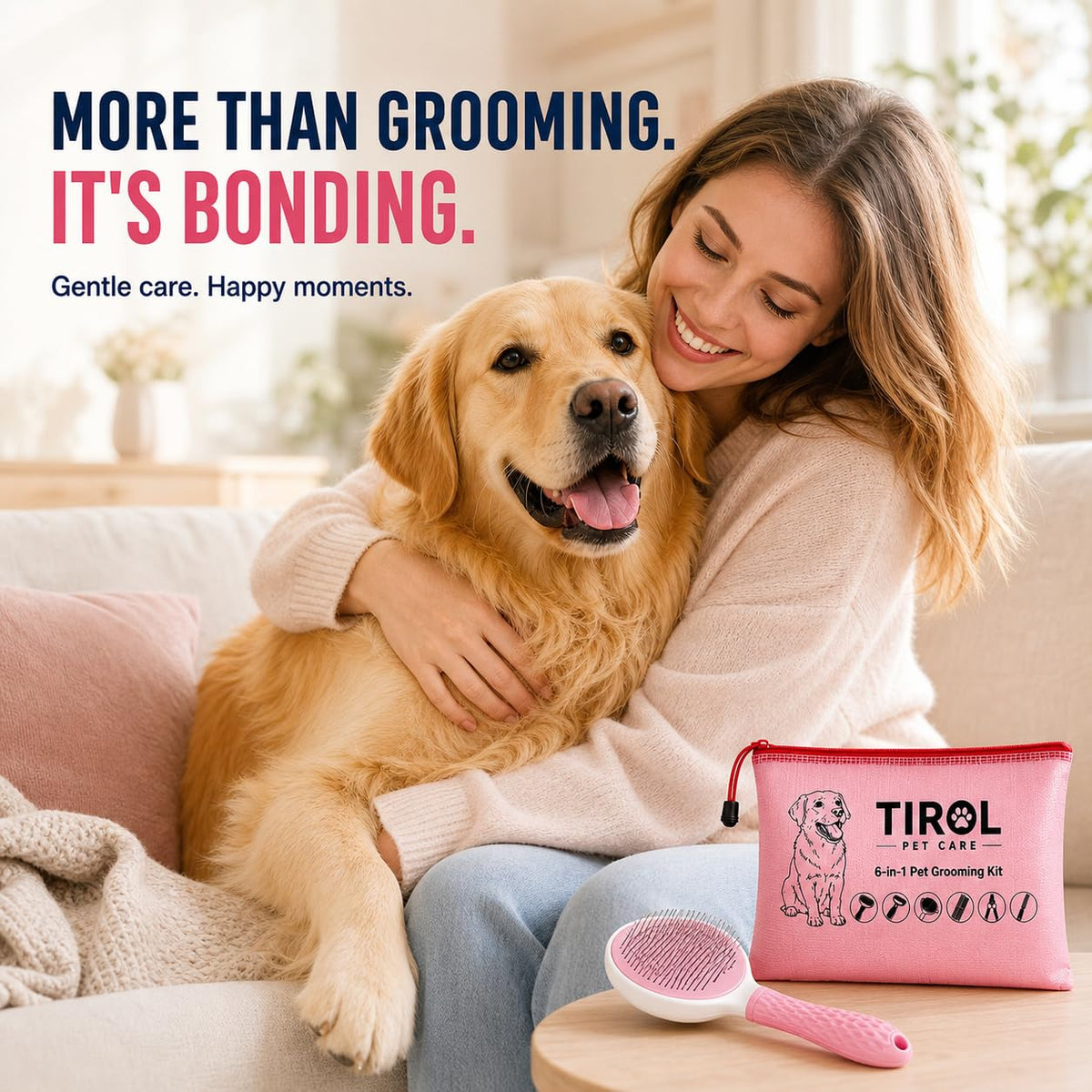 TIROL Pet Care - Kit de aseo 6 en 1 para perros y gatos, rastrillo...