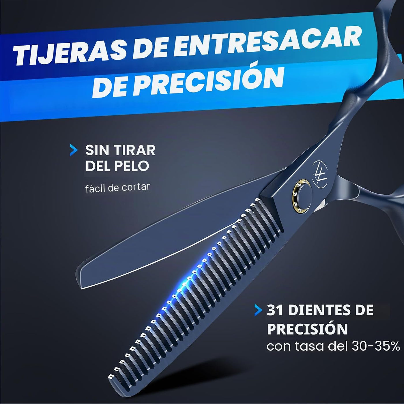 Sirabe Tijeras de corte de cabello, kit profesional de corte de cab...