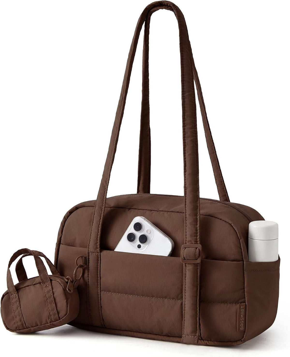 BAGSMART Monederos para mujer, bolsa de hombro acolchada pequeña, l...
