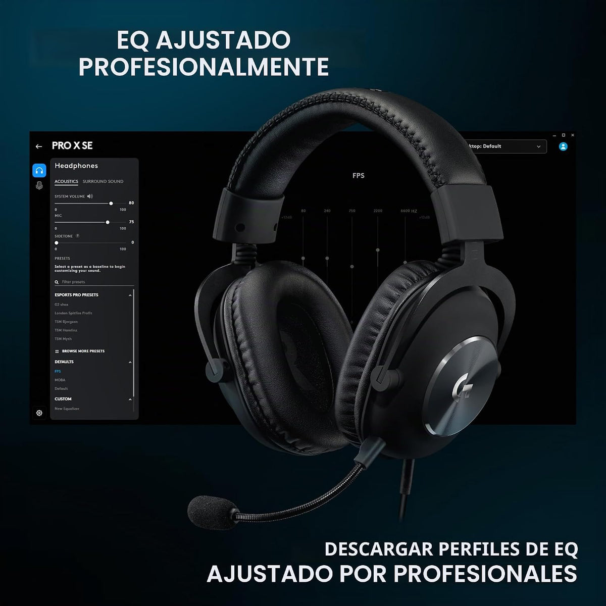Logitech G PRO X SE Wired Gaming Headset - Black | Blue VO!CE Micró...