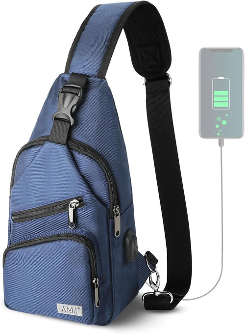 AMJ Bolso cruzado tipo bandolera para hombres y mujeres, mochila de...