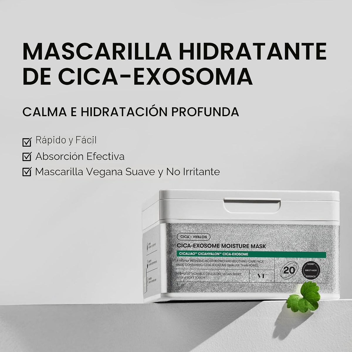 VT COSMETICS Mascarilla Humectante Cica-Exosoma 20 Hojas | Centella...