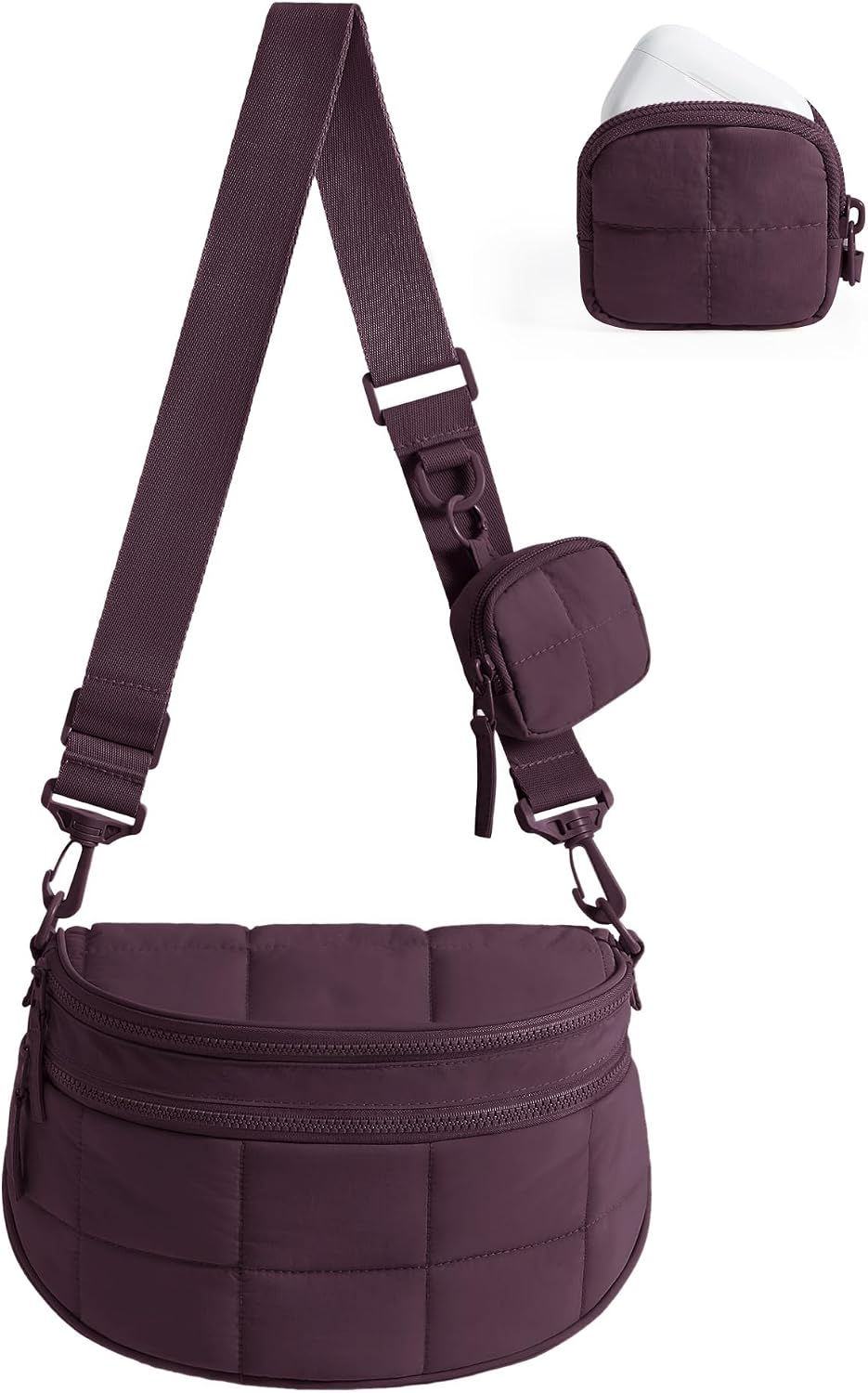 BAGSMART Bolsos cruzados para mujer, bolsa acolchada con bolsa | Bo...