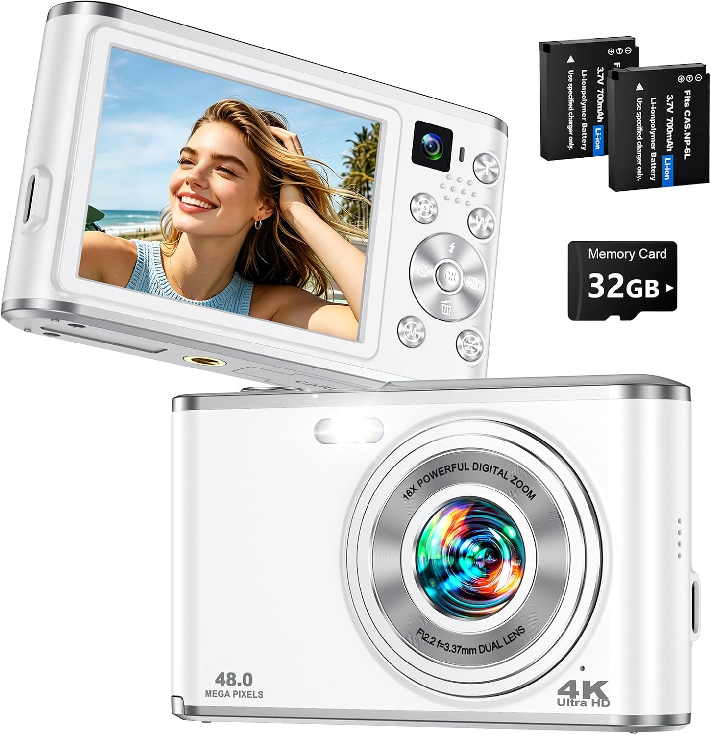 Cámara digital 4K mejorada 2026 para fotografía y vlogging, cámara...