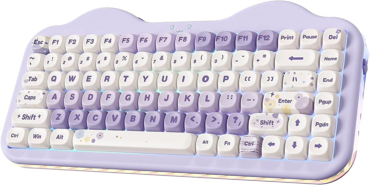 YUNZII C75 Teclado mecánico inalámbrico, diseño de 75%, intercambia...