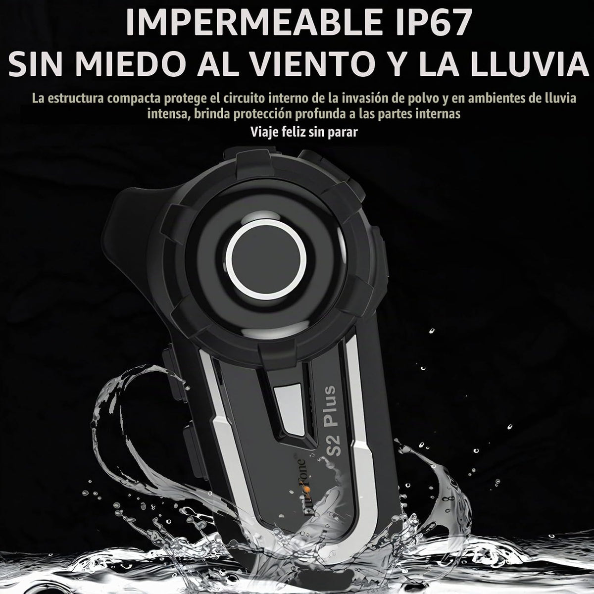 EuroFone S2 Plus - Auriculares Bluetooth para motocicleta, sistema...