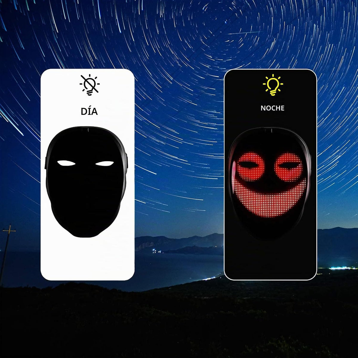 Máscara LED Depointer Life con control por aplicación compatible co...