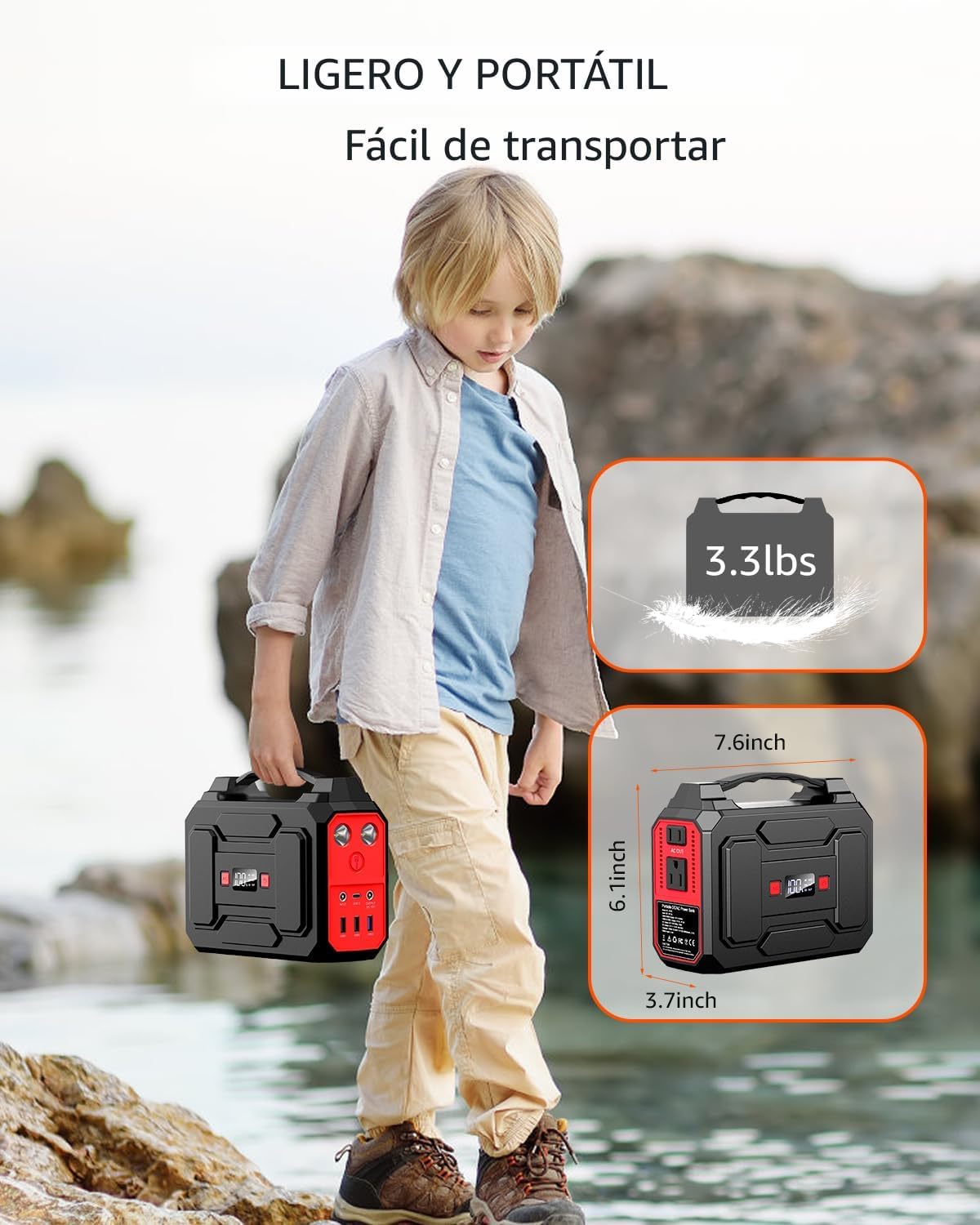 Generador de energía solar, central eléctrica portátil de 100 W con...