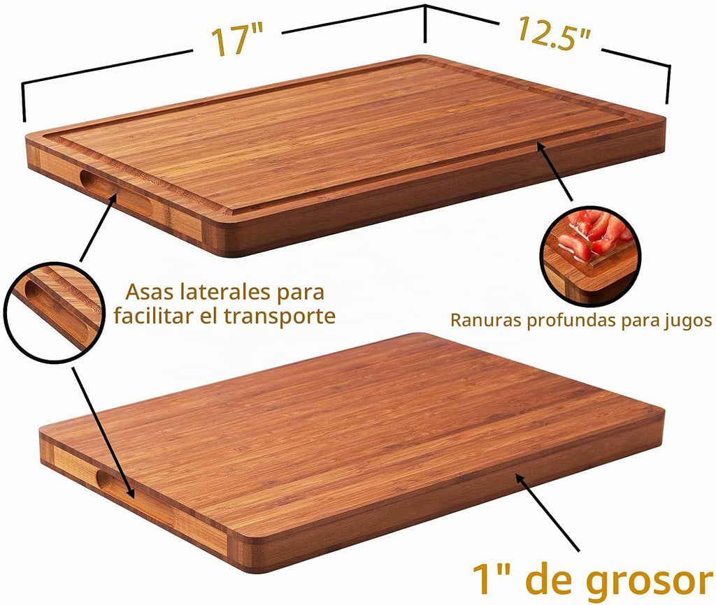 Tabla de cortar grande de madera para cocina, tabla de embutidos de...