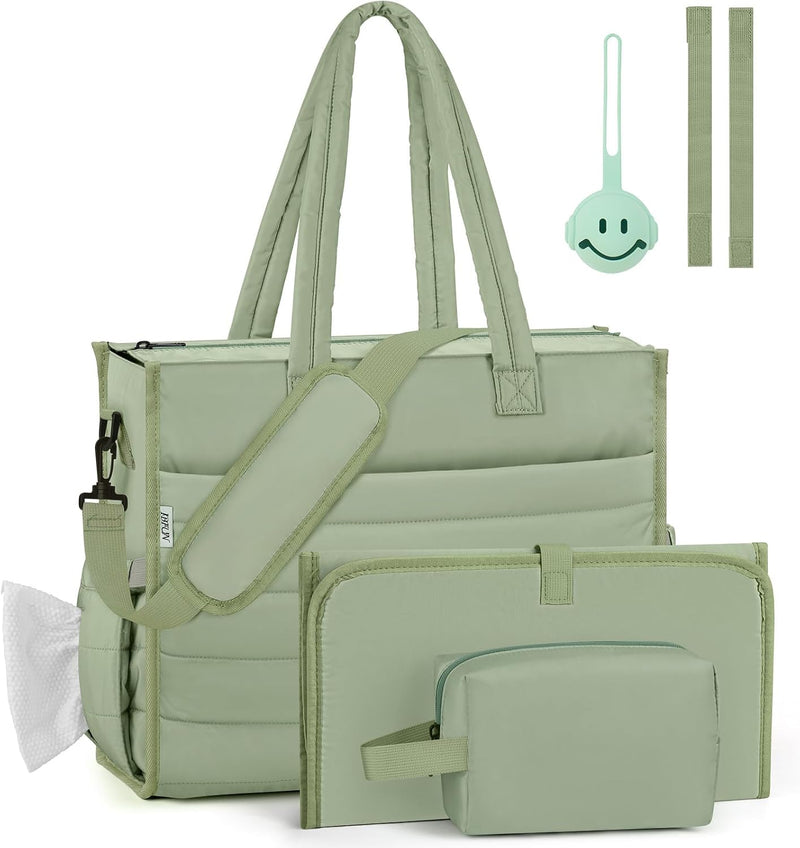 IBFUN Bolso de Pañales para Bebé - Bolso Grande para Bebé 4Pcs con...
