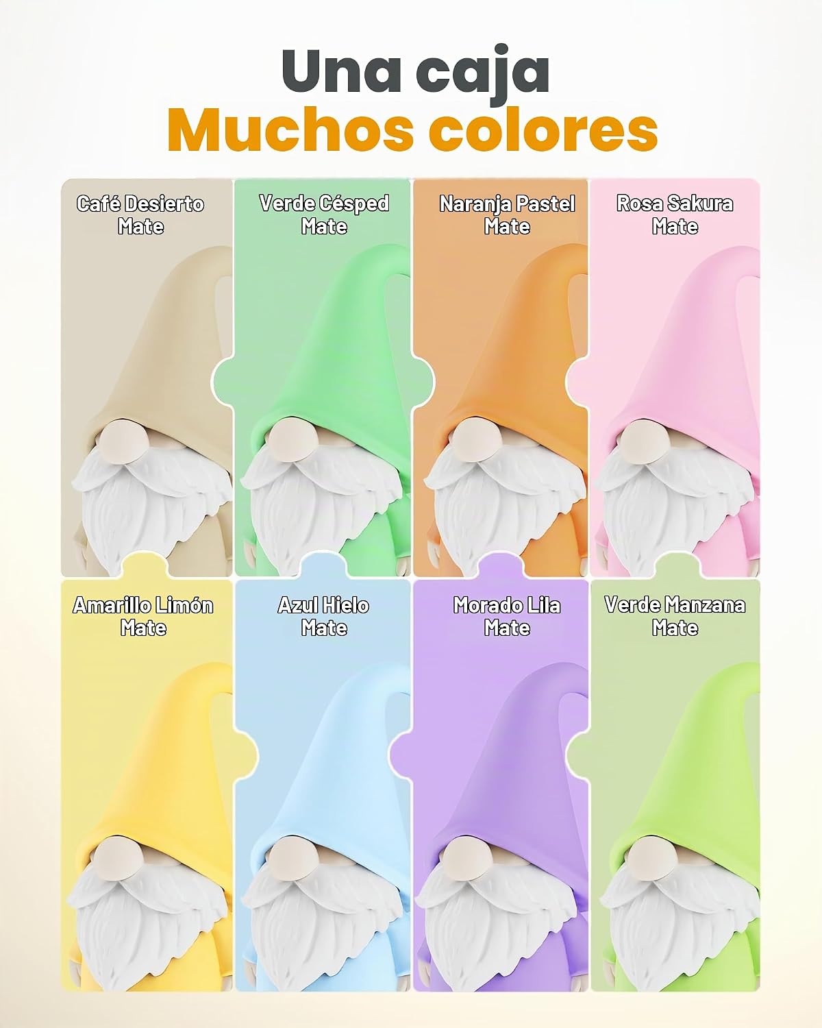YOOPAI Filamento mate PLA+ de 0.069 pulgadas, paquete de colores in...