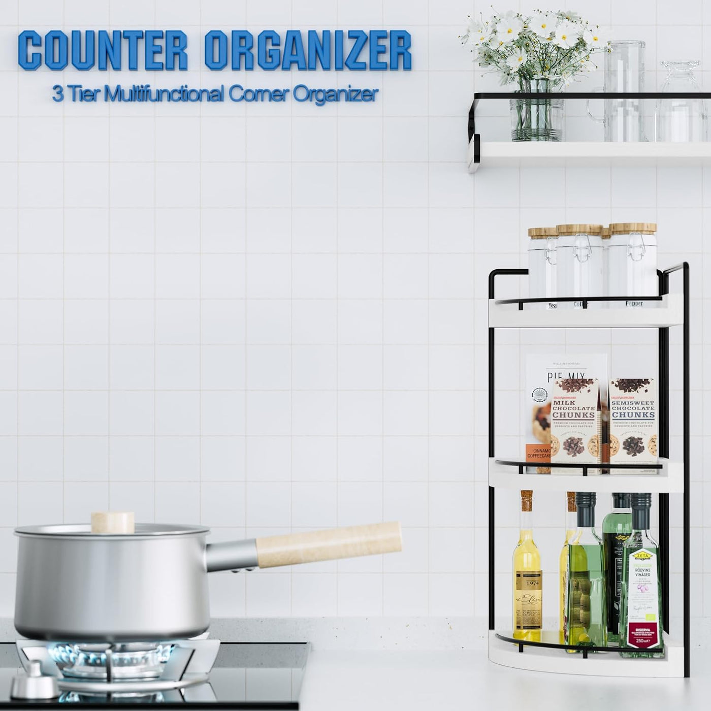 CeleVista Organizador de Esquina para Encimera de Baño, Estante de...