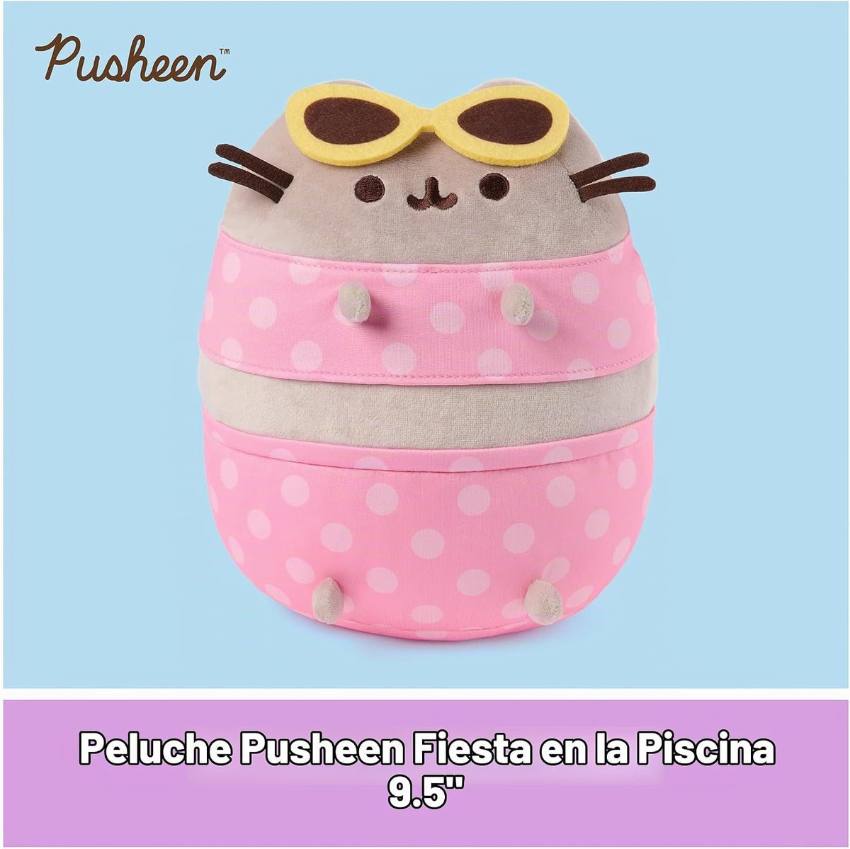 GUND Pusheen - Peluche para fiesta en la piscina, juguete esponjoso...