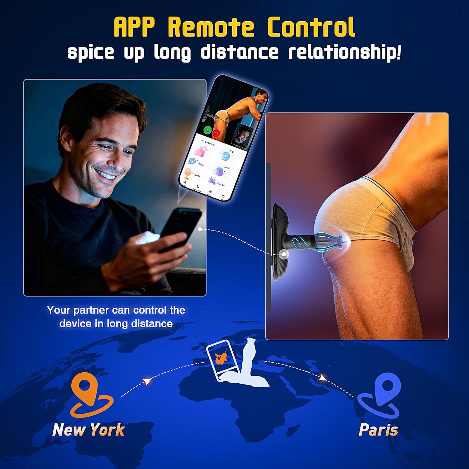 Beisar Masajeador de próstata, tapón anal de expansión BDSM con 9 e...
