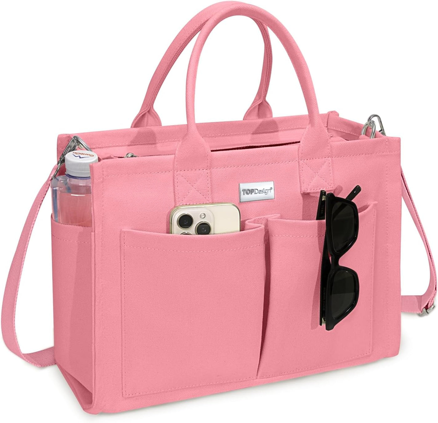 TOPDesign Bolso de Lona Resistente para Mujer, Bolso Bandolera\/de...