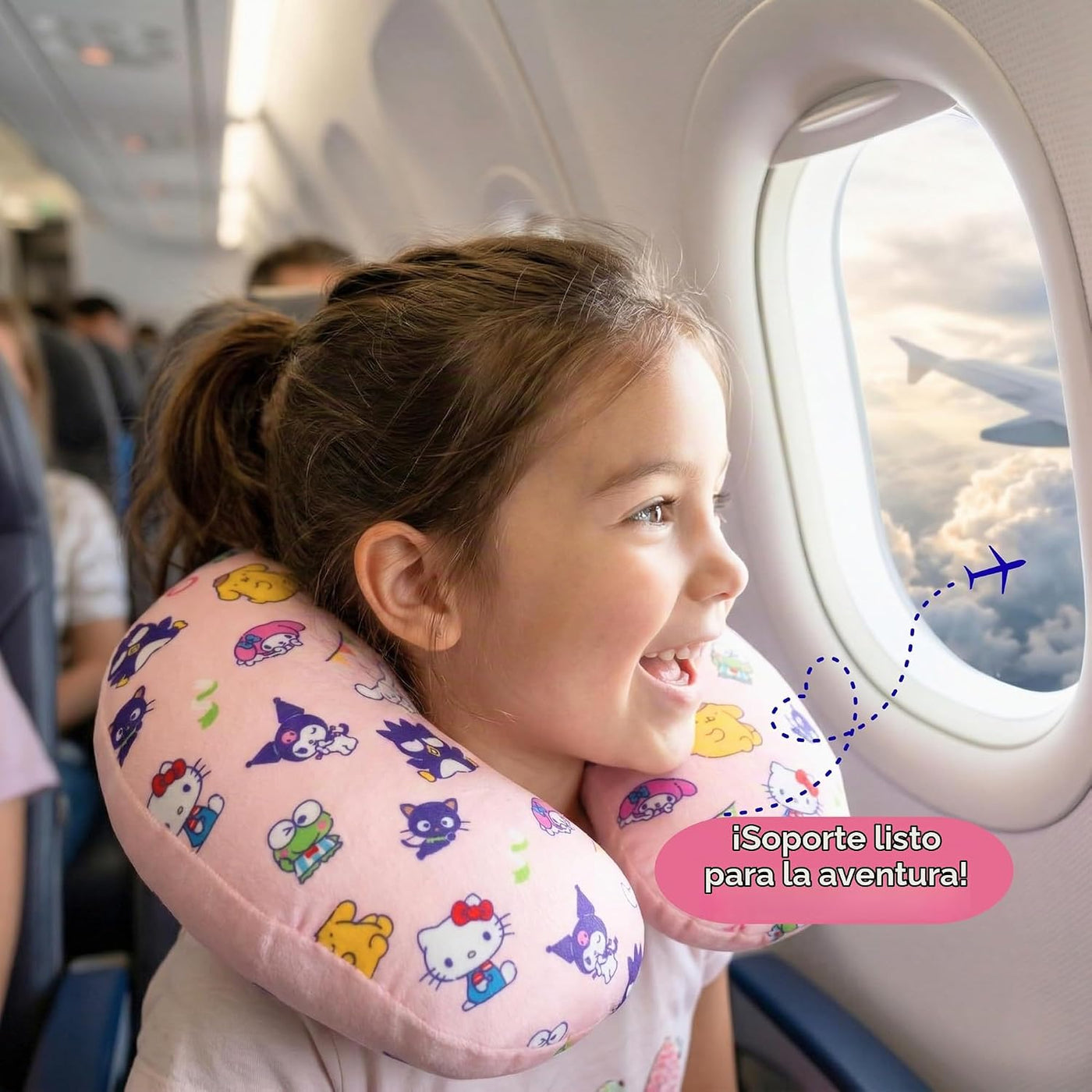 Sanrio Hello Kitty &amp; Friends Almohada de viaje para el cuello \...