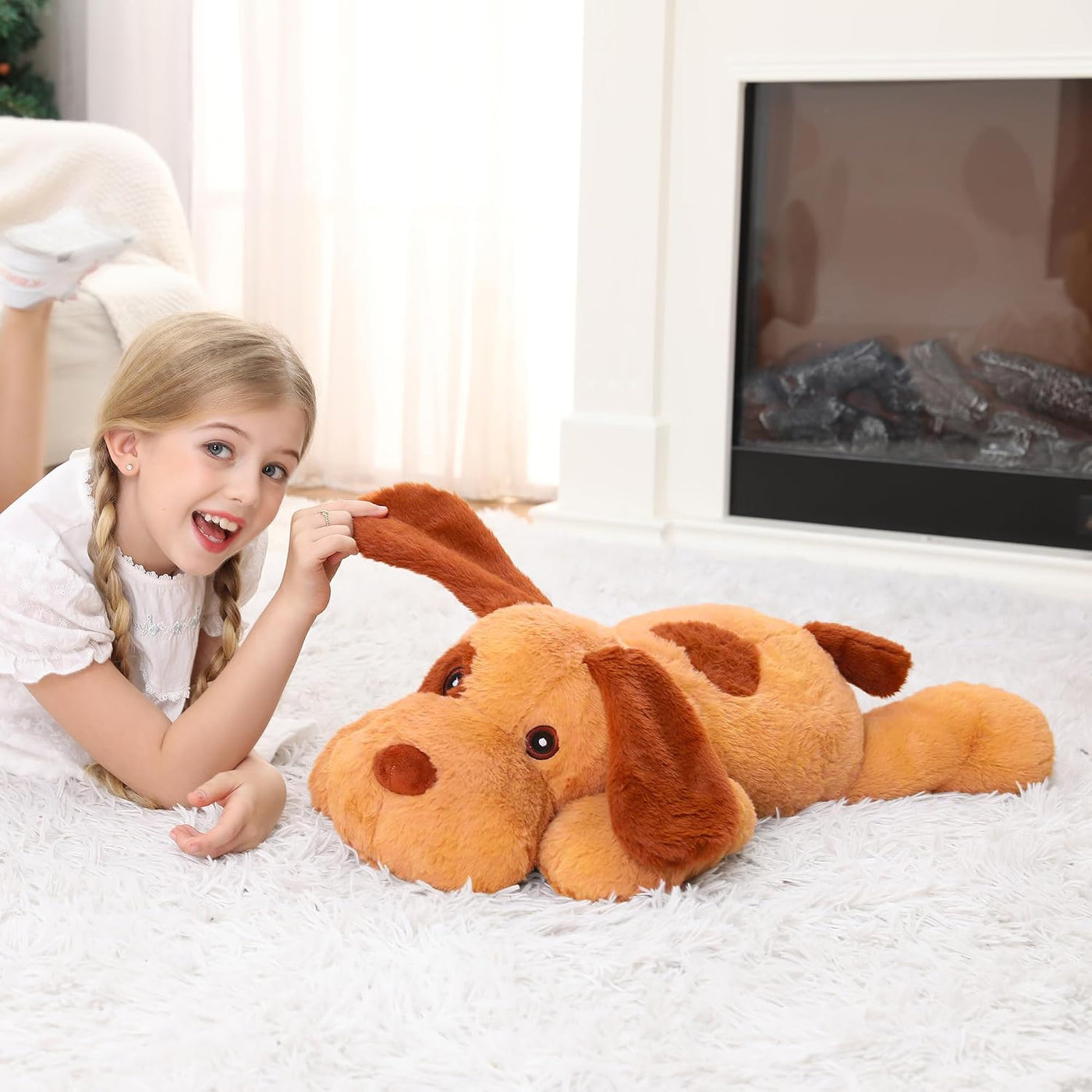 JellyMallow Animales de peluche con peso de perro de 24 pulgadas, 5...