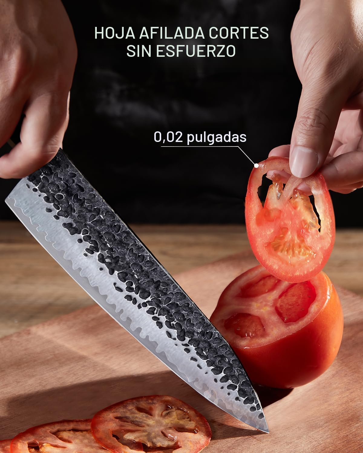 FAMCÜTE Cuchillo japonés de 8 pulgadas, cuchillo de chef afilado fo...