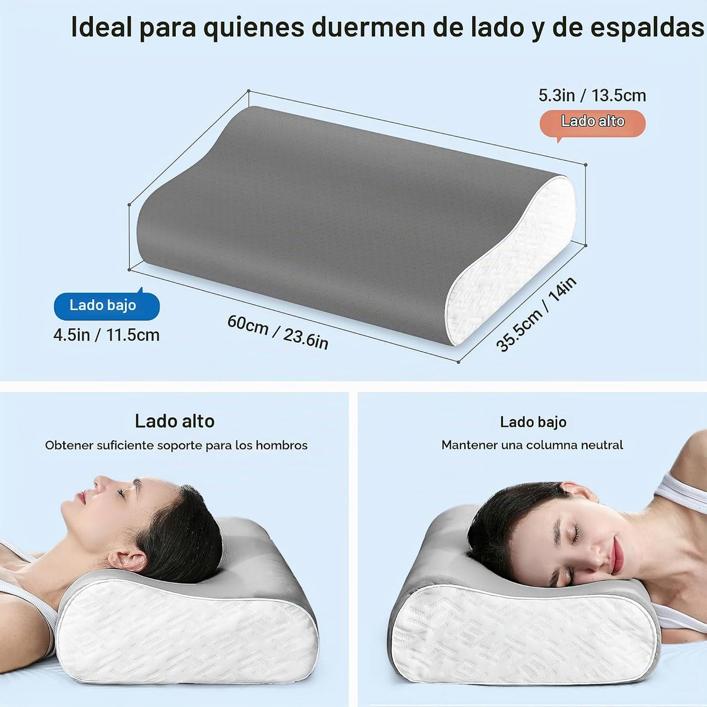 Elviros Almohada cervical de la cama de la almohada del cuello de l...