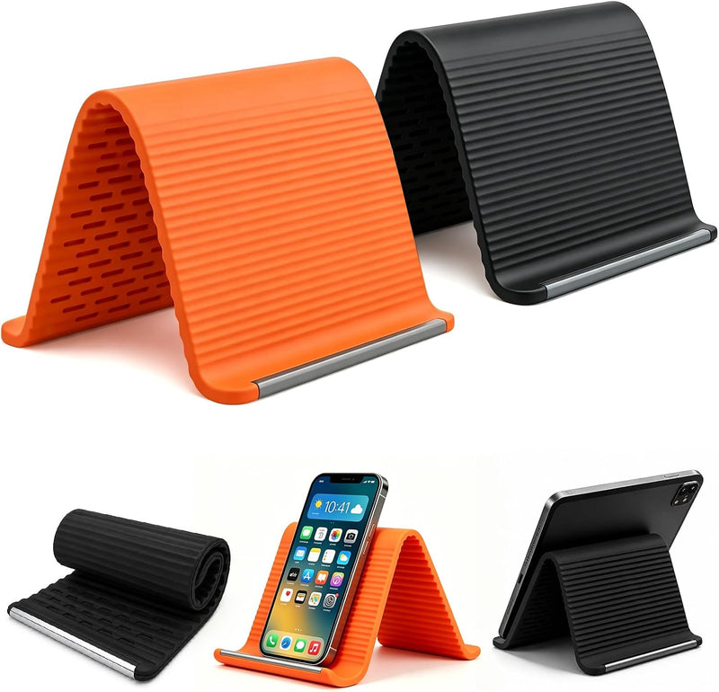 2 soportes de silicona flexible para teléfono con núcleo de alumini...