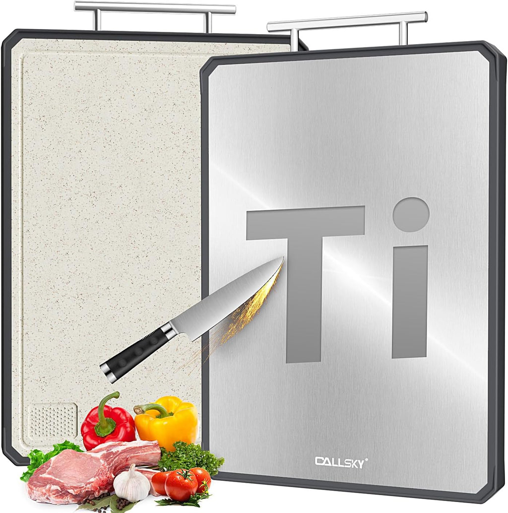 Tabla de cortar de titanio para cocina, tabla de cortar de titanio...