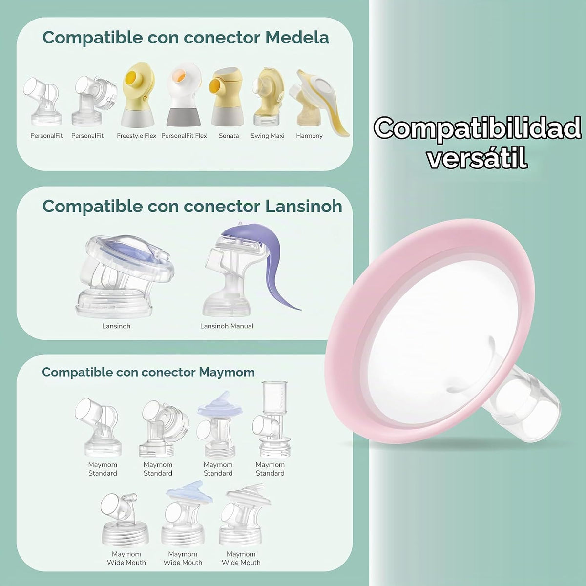 11mm Maymom MyFit Shields, Serie Pano; Compatible con el extractor...